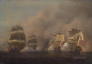  buena Pintura - Acción de Samuel Scott frente a la batalla naval del Cabo de Buena Esperanza
